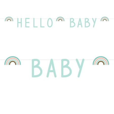 Guirlande de lettres Arc-en-ciel « Hello Baby »